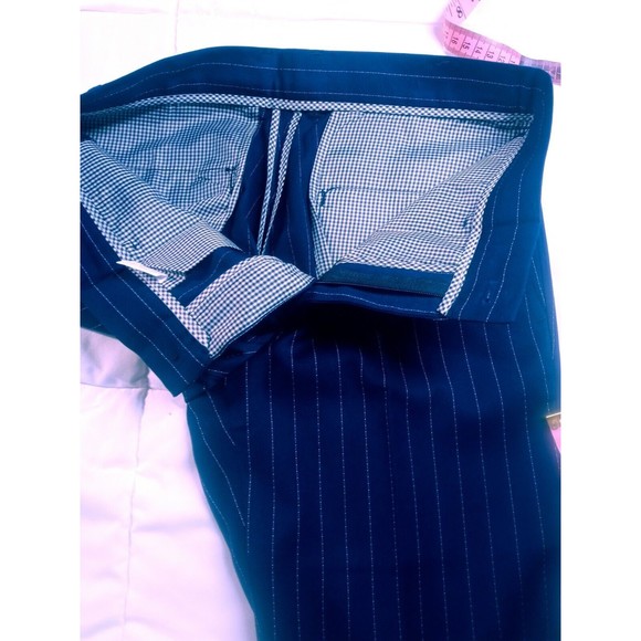 3 piece Suit Striped Navy Blue size 30 NWT - Picture 10 of 16
